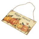 Happy Harvest Sign Hanging Plaque Thanksgiving Party Door Hanger Wall Decor E7M5