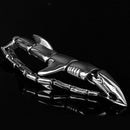 Goth Punk Novelty Stainless Steel Shark Design Bracelet Wristband Gift X8W9