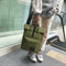 Women Canvas Backpack Preppy Large Shoulder Bag School Bags (Army Green)