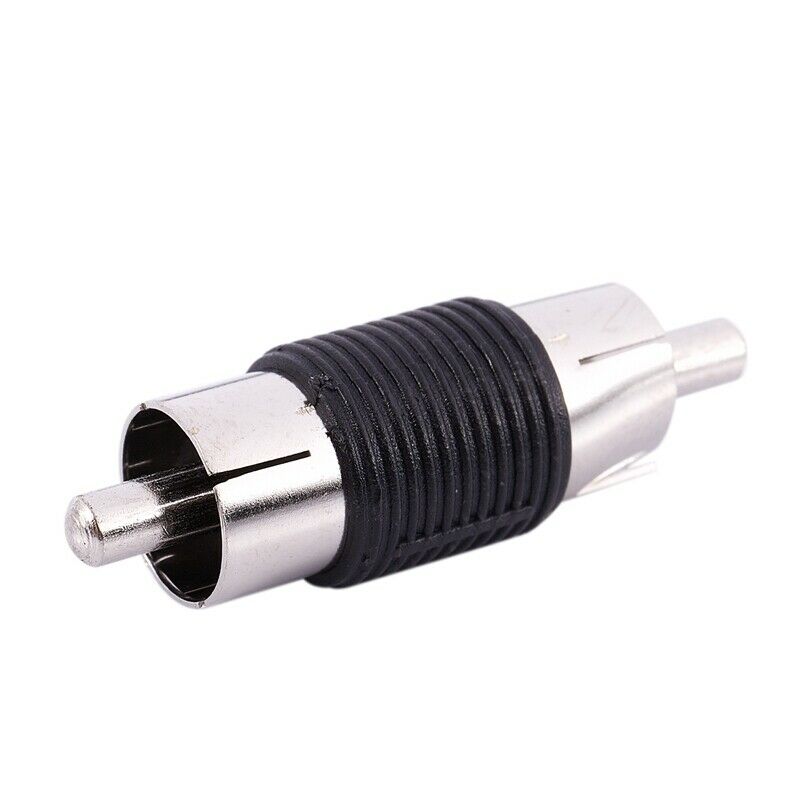 Straight AV RCA Male to Male Connectors Couplers Adapters 6 Pcs W5V6