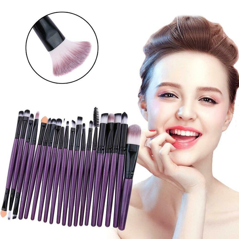 20pcs Makeup Brushes Set Powder Foundation Eyeshadow purple