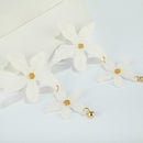 Long Petal Dangles Earrings Irregular Flower Pendant Ear Drop Women Jewelry