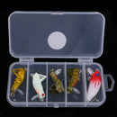 5Pcs Grasshopper Lures and Minnow Kit Hard Insects Vibration Fishing Lures