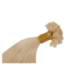 100 Hair extensions 100% natural 45cm hot pose platinum blonde