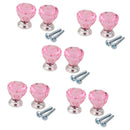 10pcs/set Diamond Shape Drawer Knobs Dresser Furniture Pulls Handle Pink