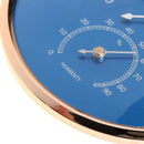 Round Large Thermometer Hygrometer Temperature Humidity Monitor Meter Gauge Blue