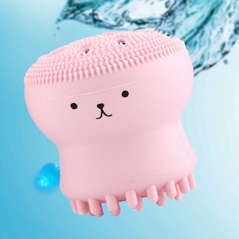 Silicone Face Washing Tool Cute Animal Hand Squeeze Deep Clean Massage Brush cby