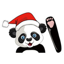 Christmas Hat Panda Car Rear Windshield Wiper Stickers Decals Auto Styling