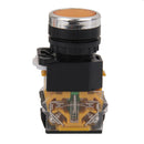 DC/AC 660V 10A Yellow Round Momentary Switch DPST NO NC Press Pushbutton DIY