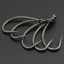Hirisi 100Pcs High-Carbon Steel Barbed Carp Fishing Hooks Pack