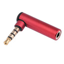 `=3.5mm Male to Female 90 Degree Right Angled Adapter Audio Microphone Jack A