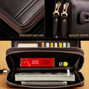 Leinasen Men Wallets With Coin Pocket Long Zipper Coin Purse For Men Clutch B7D3