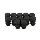 12 Pcs Plastic 12mm Pipe End Blanking Caps Bung Tube Insert Plug Round Blac R4Y7