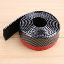 Black Soft Carbon Fiber Car Rubber Bumper Strip  Outside Bumper Front Lip A