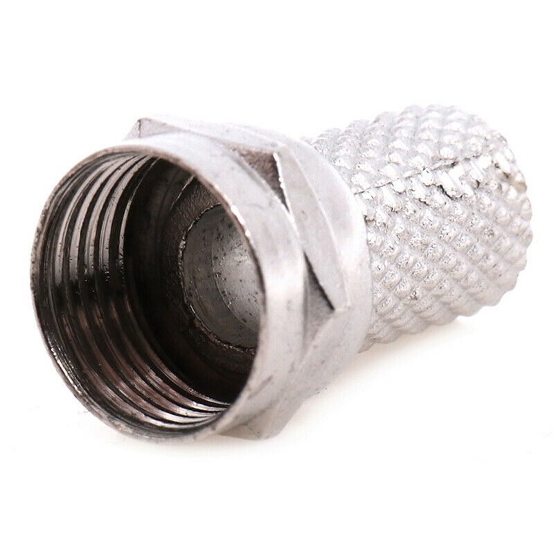10Pcs Connector Satellite TV Aerial Screw Twist for RG6 coaxial Cable  Z