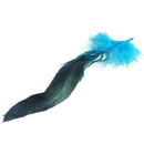 50 Beautiful cock feathers 12-18cm / 4-7inch blue K2S7
