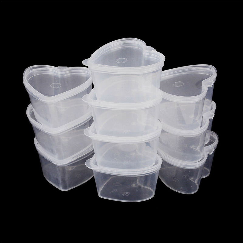 10pc 50ml Slime Mud Storage Container Organizer Box With Lid For Light Clay JR