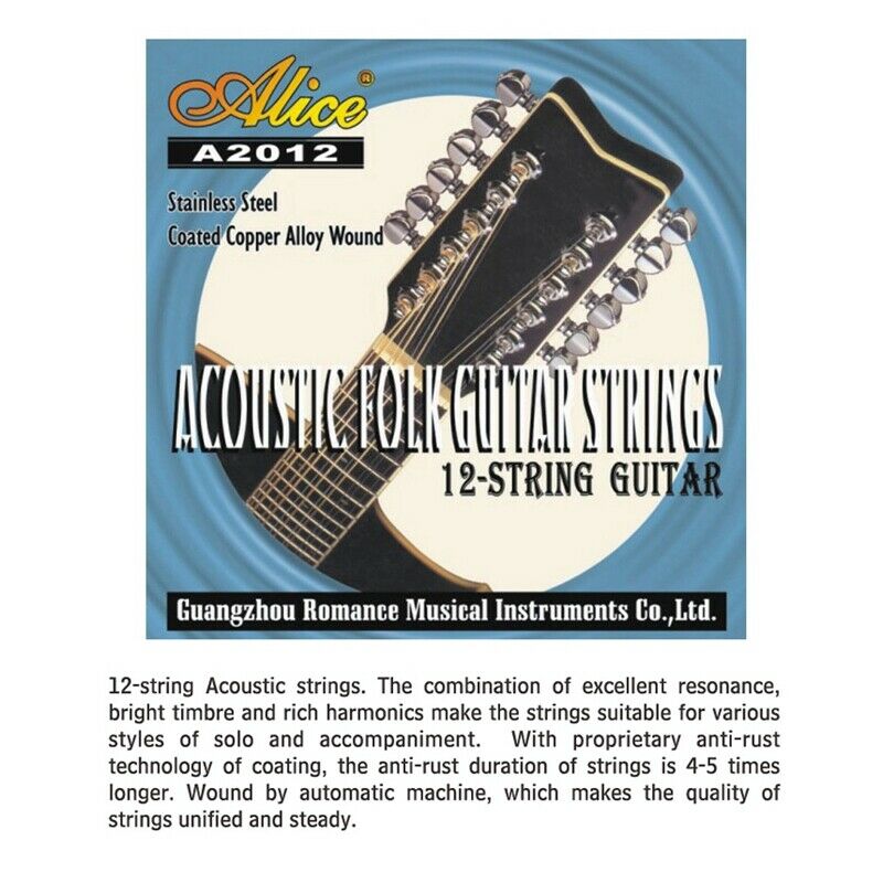 Alice A2012 12 Strings Acoustic Guitar Strings 010-026 Musical Instrument G