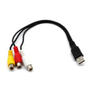1Pcs USB to 3RCA Cable, 0.3 USB Male to 3xRCA Female Jack Splitter Cord, Audio