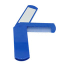 Portable Travel Folding Pocket Beard Comb w/Makeup Mirror for Men's Shaving