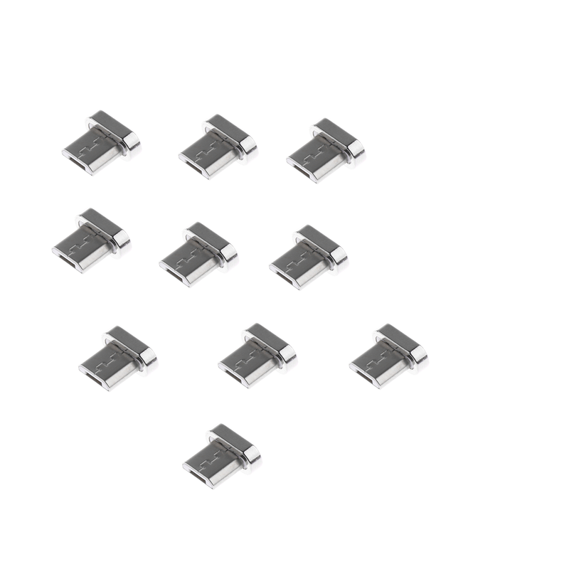 10x Magnetic Tips Micro USB Converter Adapter Connector Head For Phone