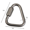 Triangle Shape Mountain Rock Climbing Stainless Steel Screw Lock Carabiner