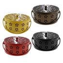 Retro Hollow Out Mosquito Coil Holder Handle Box for Teahouse Home Black
