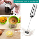 Milk Frother, Handheld Foam Maker, Portable Drink Mixer with 2 Whisk Head a