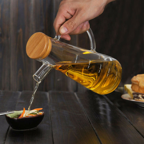 500Ml High Borosilicate Glass Olive Oil Vinegar Pot Dispenser Bottles Vineg S2I2