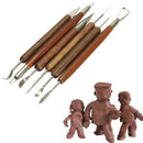 6pcs Clay Sculpting Wax Carving Pottery DIY Tools Shapers Polymer Modeling Gift-