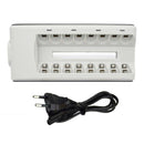 8 Slots Smart Fast Charger EU Plug For AA AAA Ni-MH Rechargeable Batte MYH