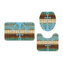 Bathroom Set Rug Toilet Lid Cover &  Mat Shower
