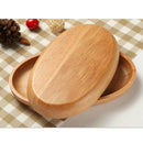 Oval Dinner Plate Wooden Utensils Wood Snacks Dishes Tableware 20x12cm