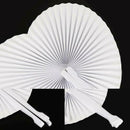 24Pcs Heart Shape Paper Pocket Fans Foldable Wedding Decoration Party Suppl