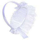 Wedding Flower Girl Flower Basket White Flower Basket Wedding Flower Basket