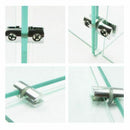 3x Round Shelves Support Brackets Clamps Clips 6-8mm Glass Wooden Acrylic H1K1