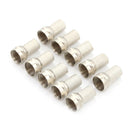 10 x F Connector Screw on type for RG6 Dual Shield TV Antenna Coax Cable ON