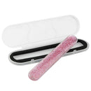 Glass Nail File Crystal Nail Shiner Nano Mini Buffers Block with Portable C