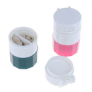 4in1 Pill medicine crusher grinder splitter tablet divider cutter storage bo FT