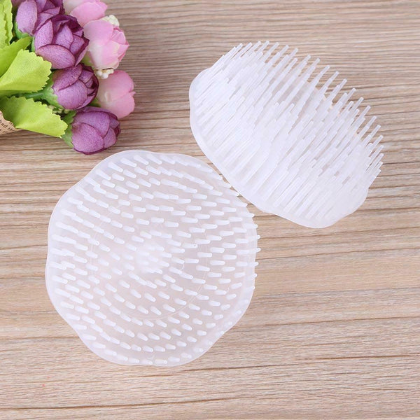 2pcs White Washing Hair Cleaner Brushes Shampoo Scalp Massage Comb