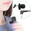 3.5mm Clip on Lapel External Lavalier Microphone for Cell Phone PC Laptop Pad