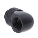 G1/4 Inner Outer Dual Thread 90 Degree Rotary Water Tube Connector Black Adapter