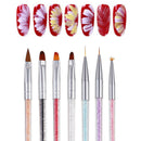 7Pcs Acrylic Nail Art Pen Tips UV Builder Gel Painting Brush Manicure Set  ILE