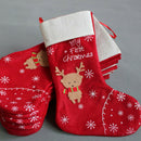 Christmas deer pattern stockings socks tree hanging home fireplace stove deco 3C