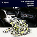 23pcs LED Car Light White Bulb Interior Map Dome Trunk License Plate Lamps Kit