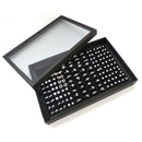 100 Slots Ring Display Box Bracelet Necklace Jewelry Case Organizer (Black) A