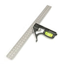 12" Aluminium Combination Square Stainless Steel Spirit Level Measuring Tools 3c