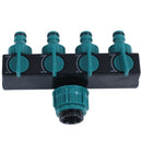 Garden Irrigation 4-Way Tap Hose Splitter Garden Drip 4/7 Or 8/11 Hose Fitt