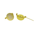 10Pcs Brooch Pin Back Base 20mm Round Cabochon Setting Tray with Safety Pins