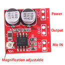 DC 5V-12V LM386 electret microphone power amplifier`board gain 200 times mic  TE